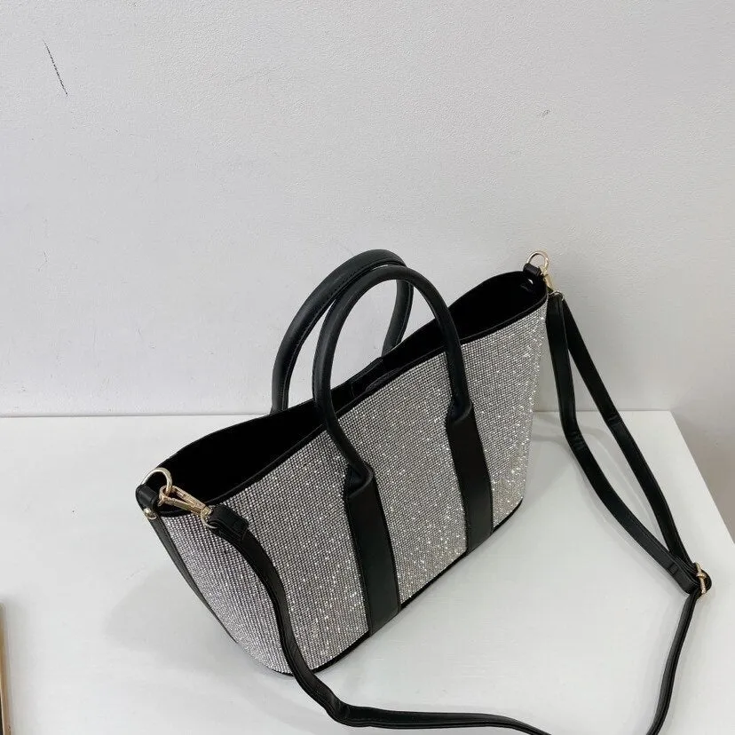 Shiny Diamond Large Capacity Tote Rhinestone Shoulder Messenger Bag