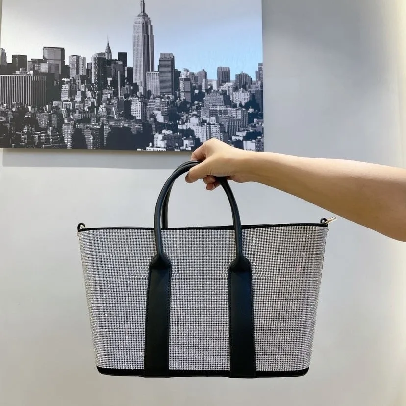 Shiny Diamond Large Capacity Tote Rhinestone Shoulder Messenger Bag