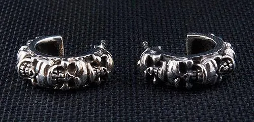 Silver Multi Skull Earrings