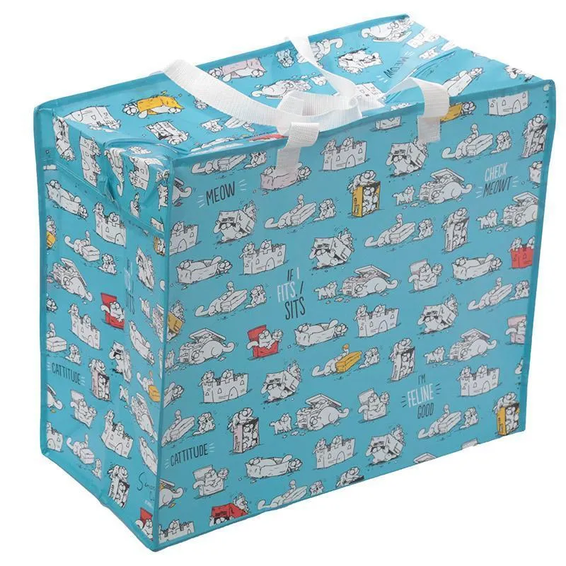 Simon's Cat Design Laundry Storage Bag - If I Fits, I sits!