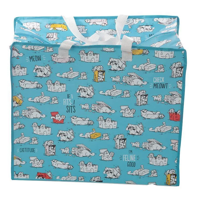 Simon's Cat Design Laundry Storage Bag - If I Fits, I sits!