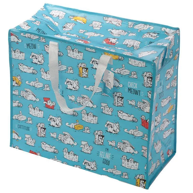 Simon's Cat Design Laundry Storage Bag - If I Fits, I sits!