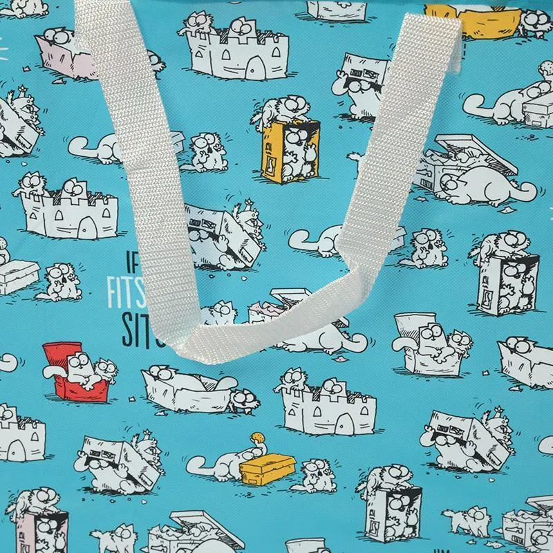 Simon's Cat Design Laundry Storage Bag - If I Fits, I sits!