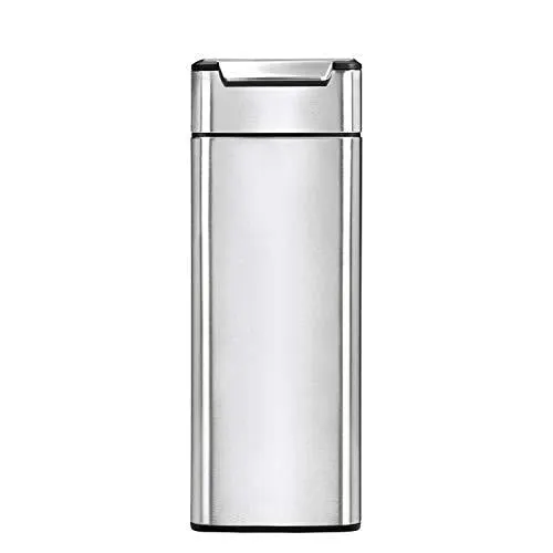 simplehuman 40 Liter / 10.6 Gallon Slim Touch-Bar Kitchen Trash Can, Brushed Stainless Steel