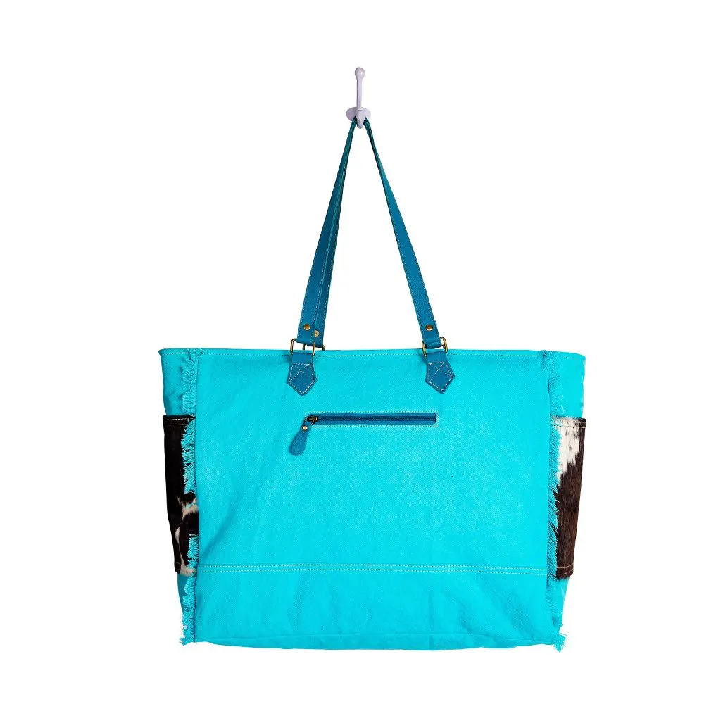 Sky Falcon Leather and canvas bag