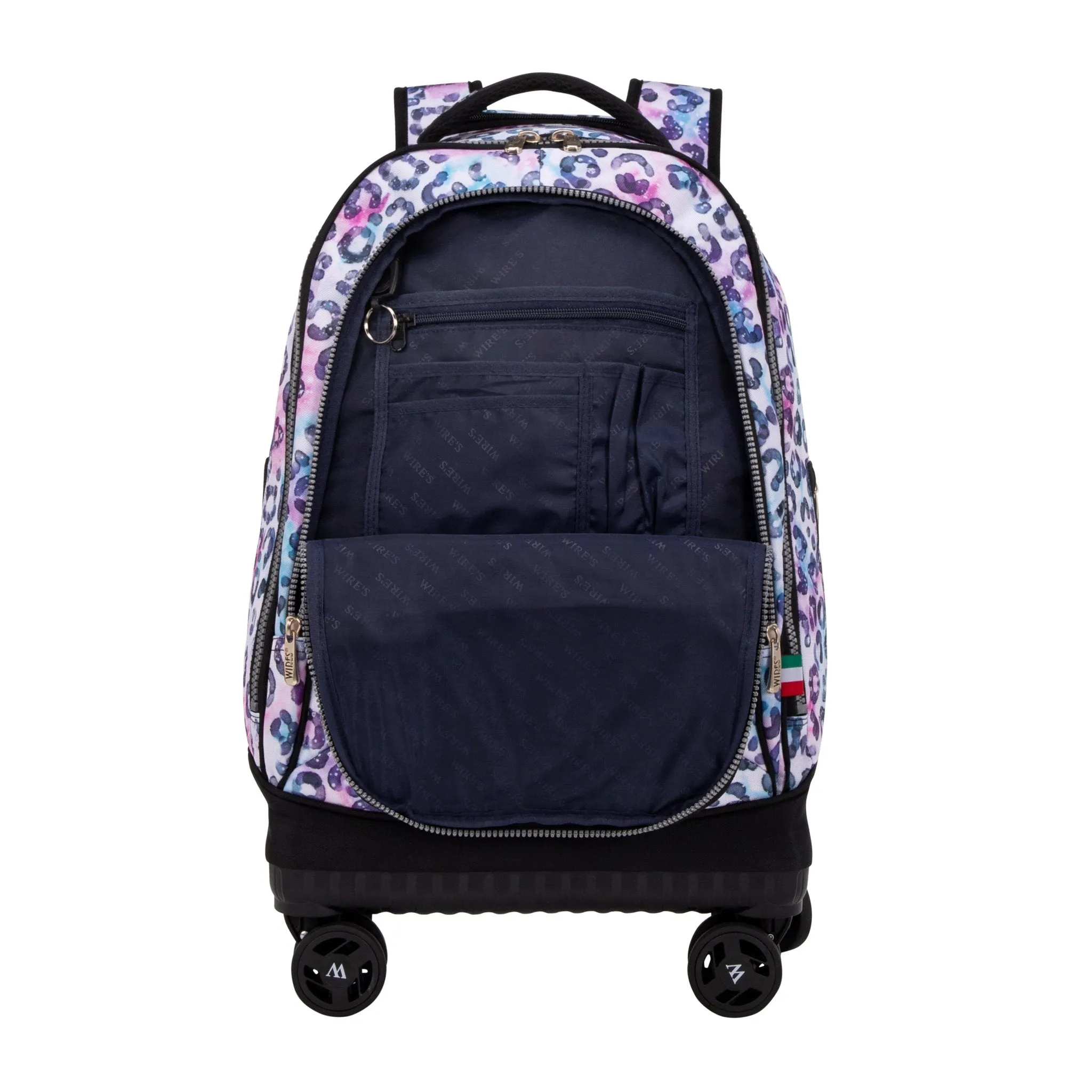 Sky Leopard 8-Wheels School Backpack Trolley Set (Lunch bag & Pencil Case)