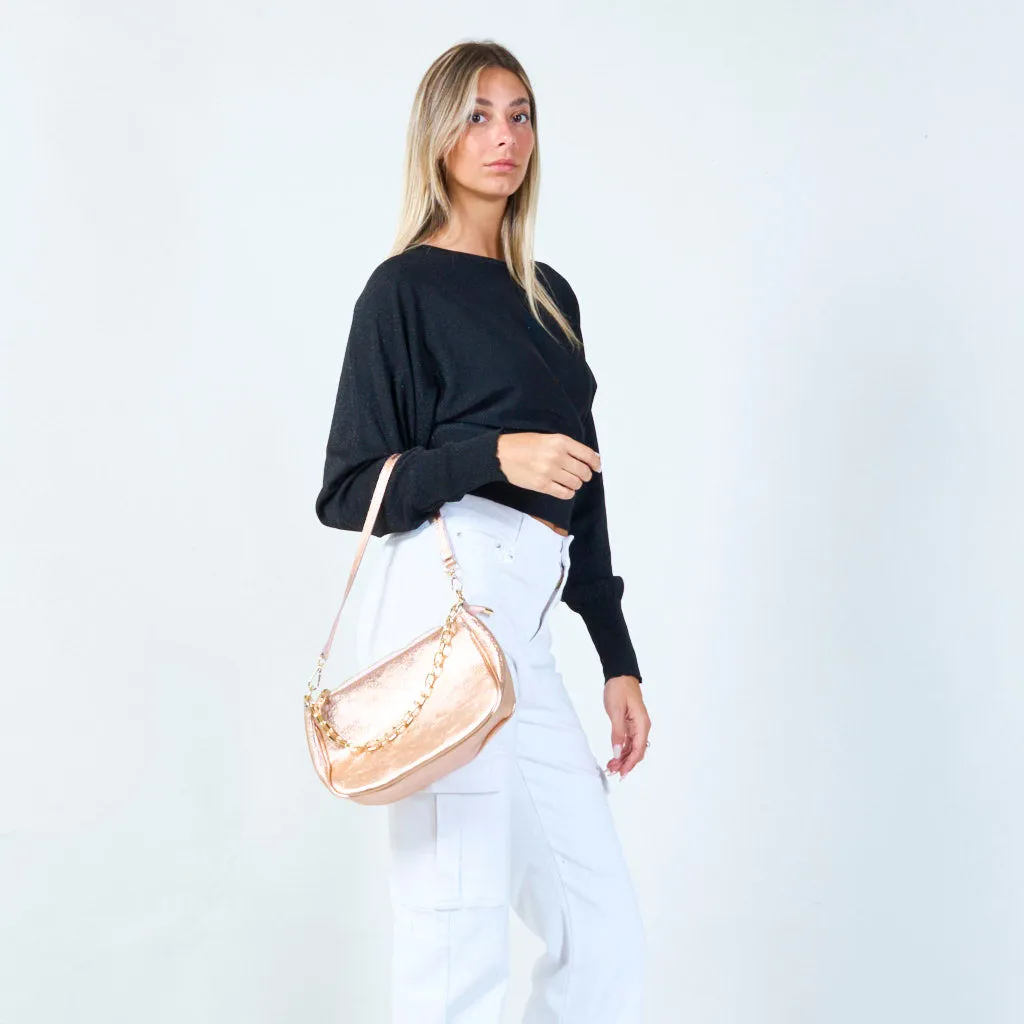 Sparkly chain strap crossbody bag wholesale