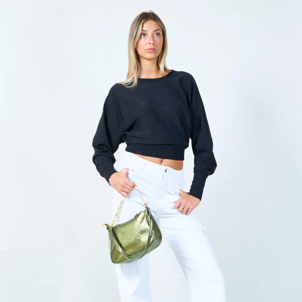 Sparkly chain strap crossbody bag wholesale