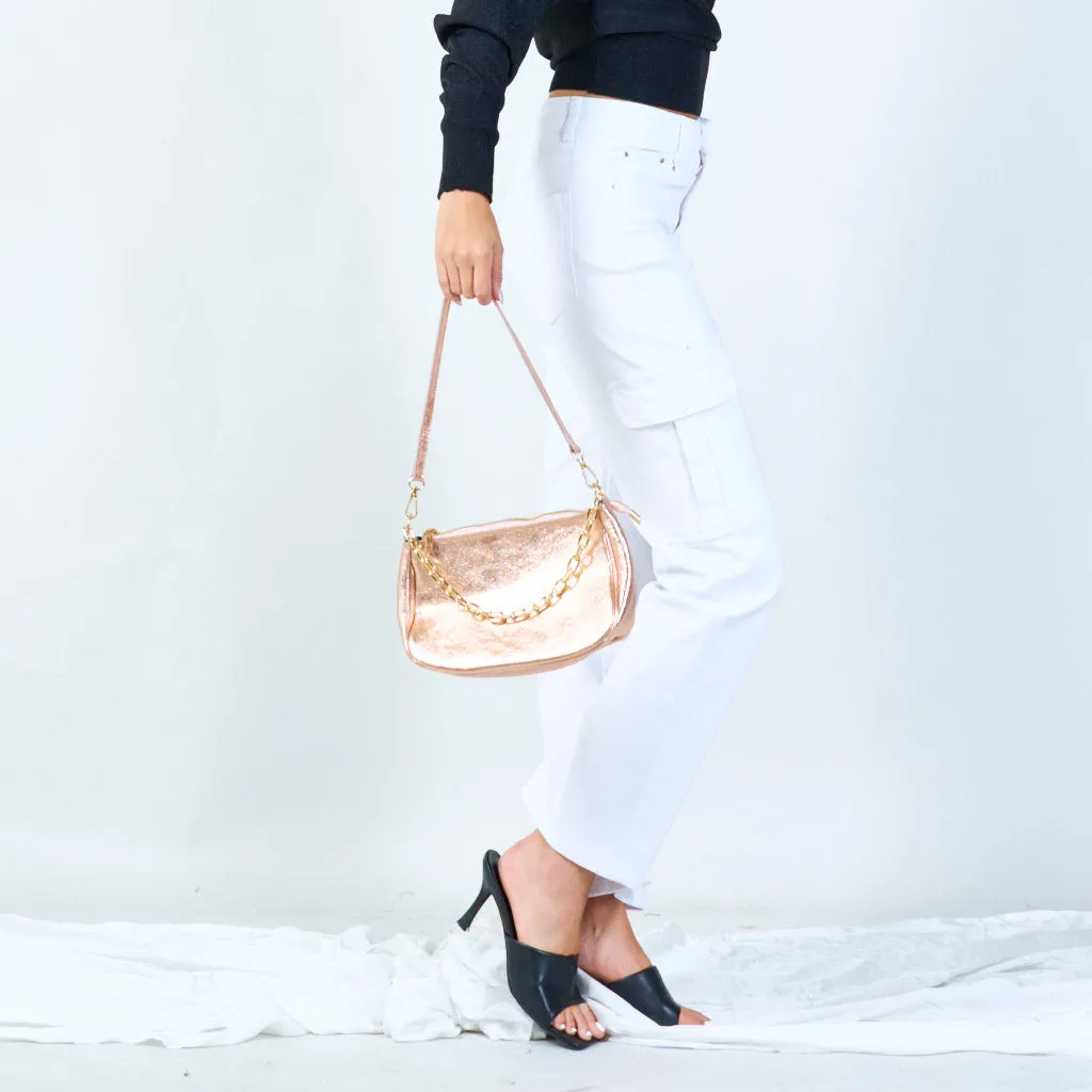 Sparkly chain strap crossbody bag wholesale