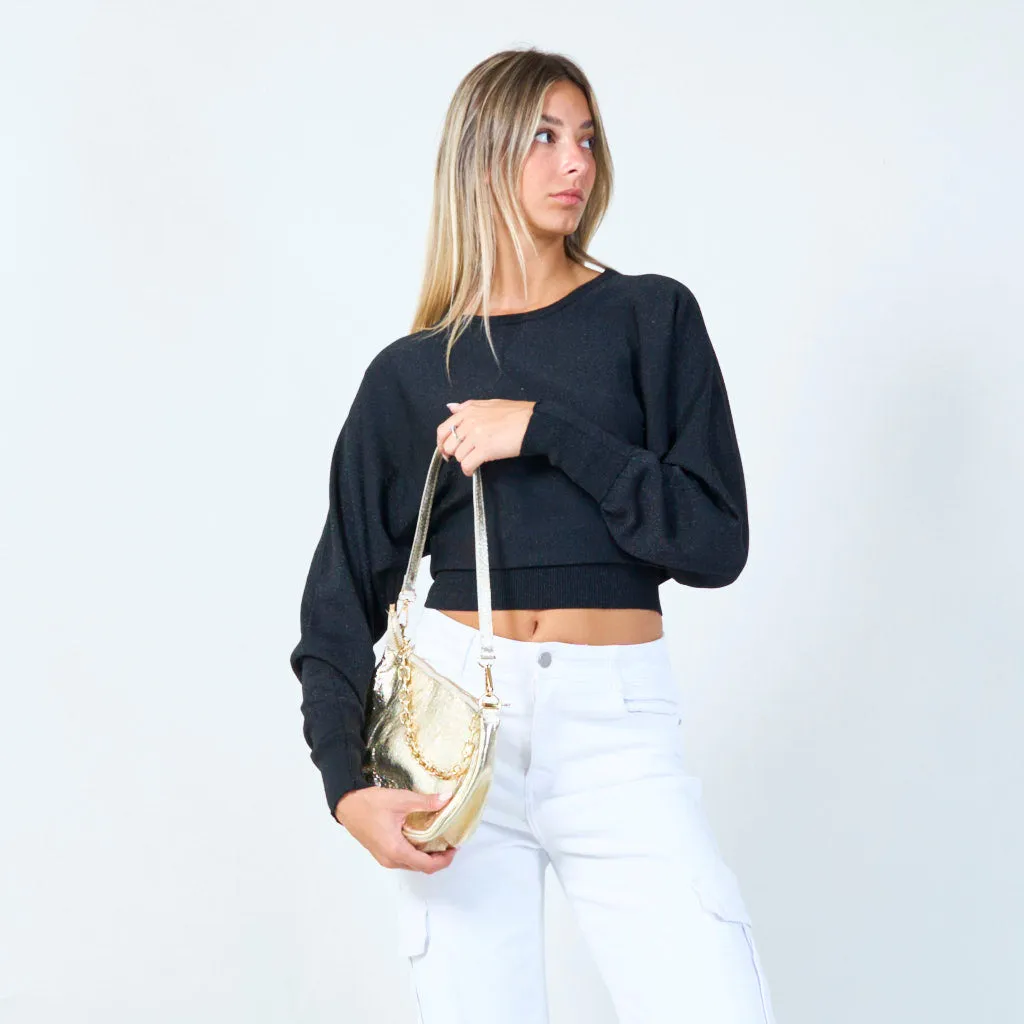 Sparkly chain strap crossbody bag wholesale