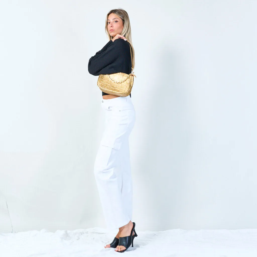 Sparkly chain strap crossbody bag wholesale