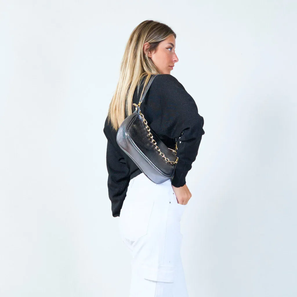 Sparkly chain strap crossbody bag wholesale