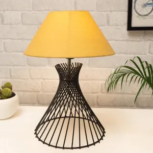 Spiral Affairs Black Table Lamp - Gold