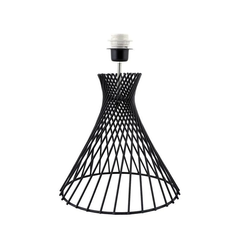 Spiral Affairs Black Table Lamp - Gold
