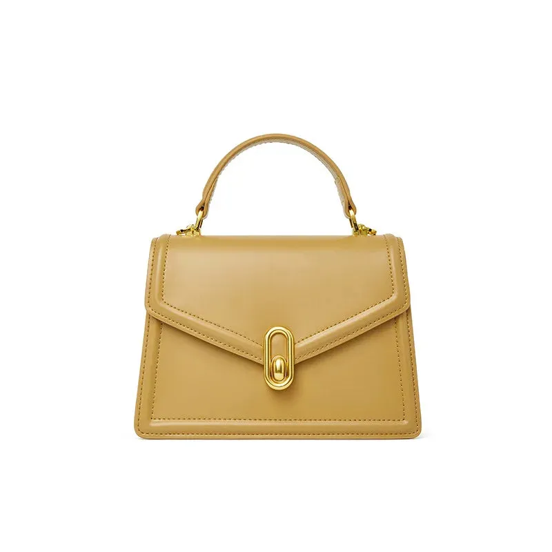 Split Leather Buckle Strip Versatile Messenger Bag