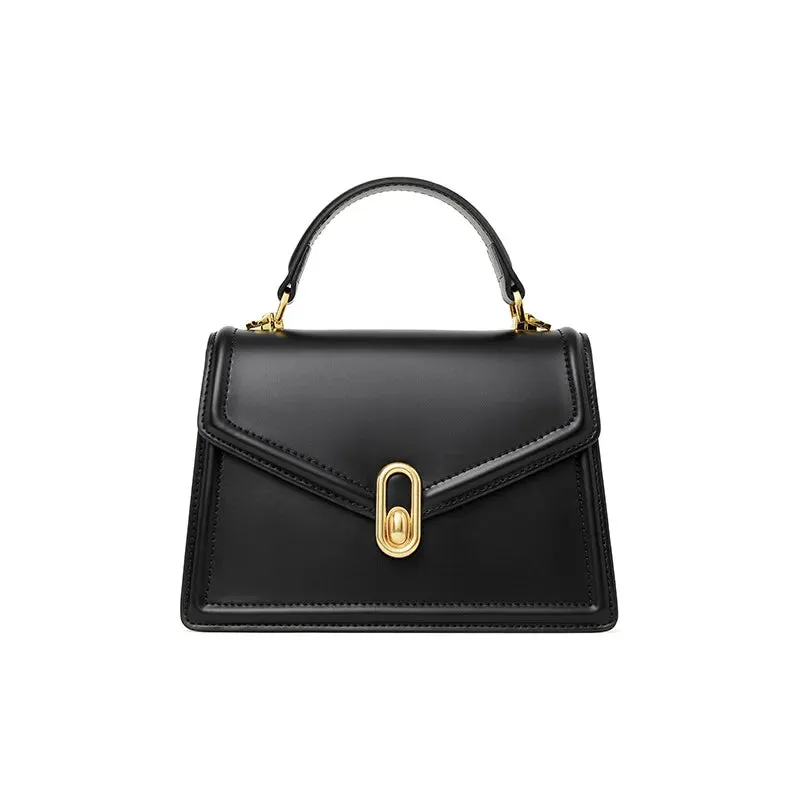 Split Leather Buckle Strip Versatile Messenger Bag