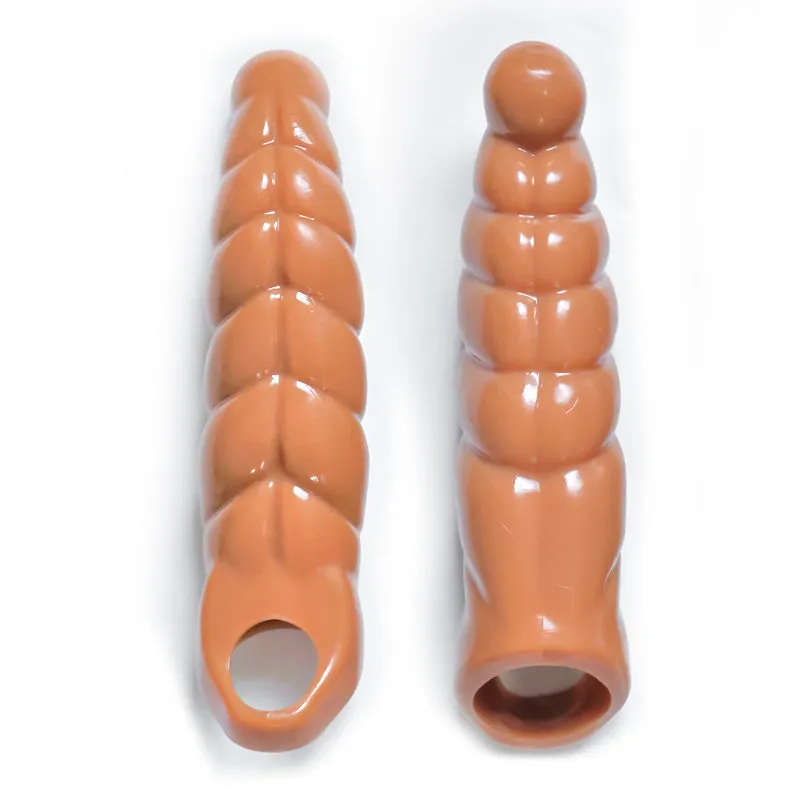 Sprial Penis Sleeve Extender Sex Toys for Men - Enhance Pegging Sexuality Couple Play