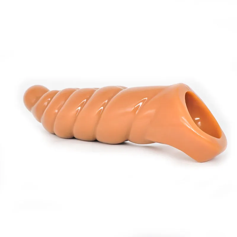 Sprial Penis Sleeve Extender Sex Toys for Men - Enhance Pegging Sexuality Couple Play