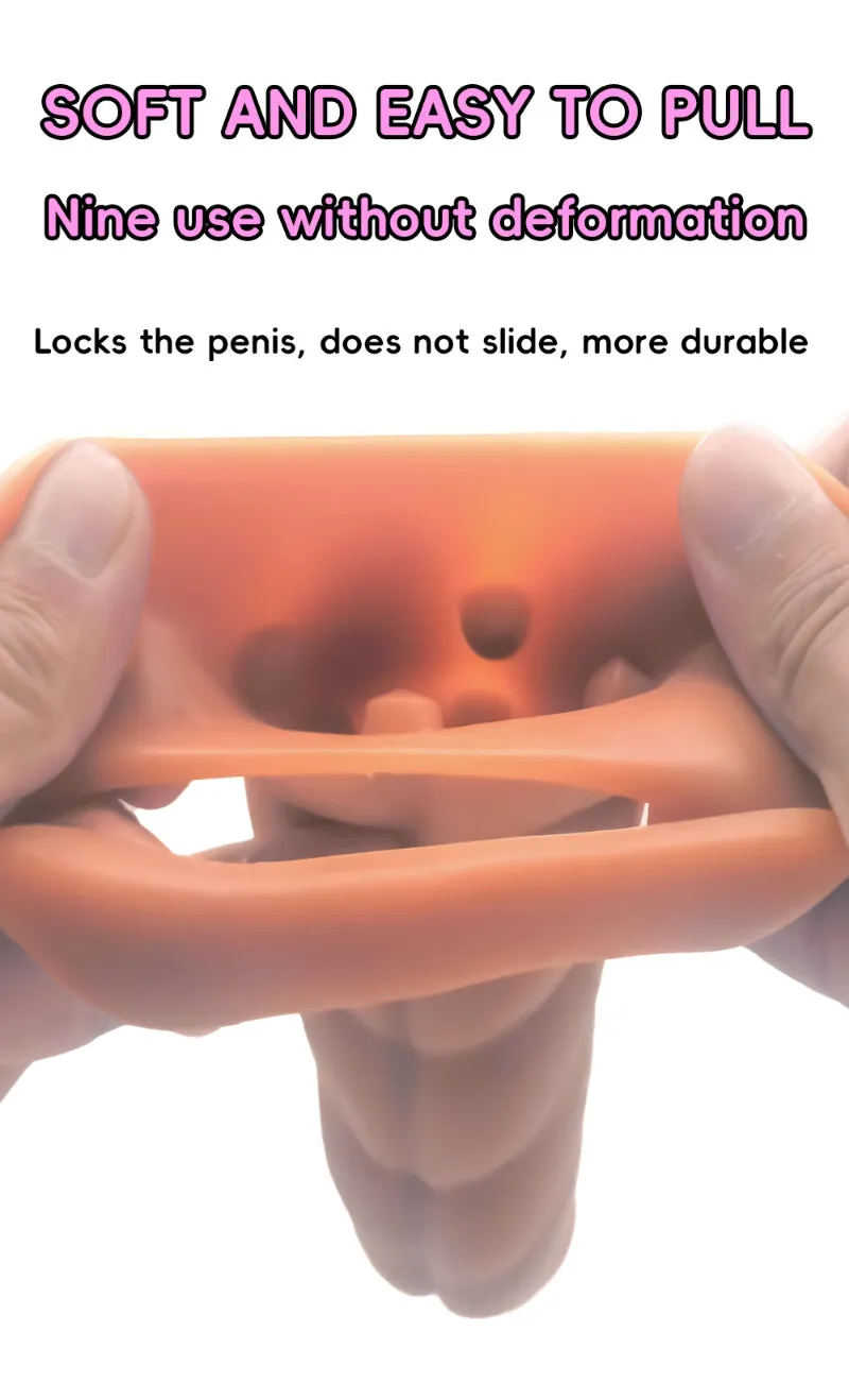 Sprial Penis Sleeve Extender Sex Toys for Men - Enhance Pegging Sexuality Couple Play