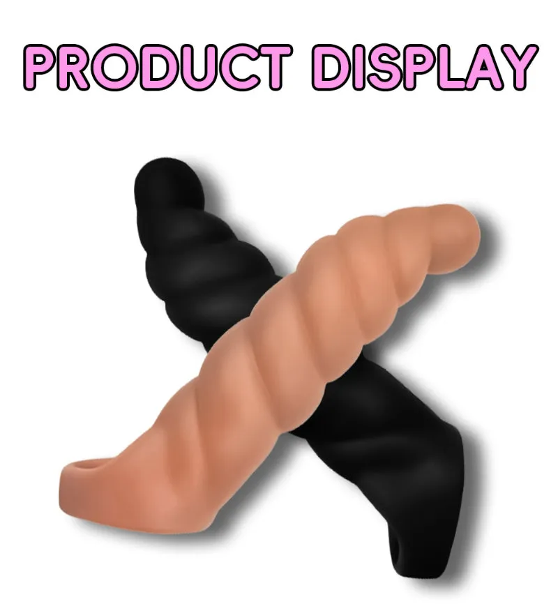 Sprial Penis Sleeve Extender Sex Toys for Men - Enhance Pegging Sexuality Couple Play