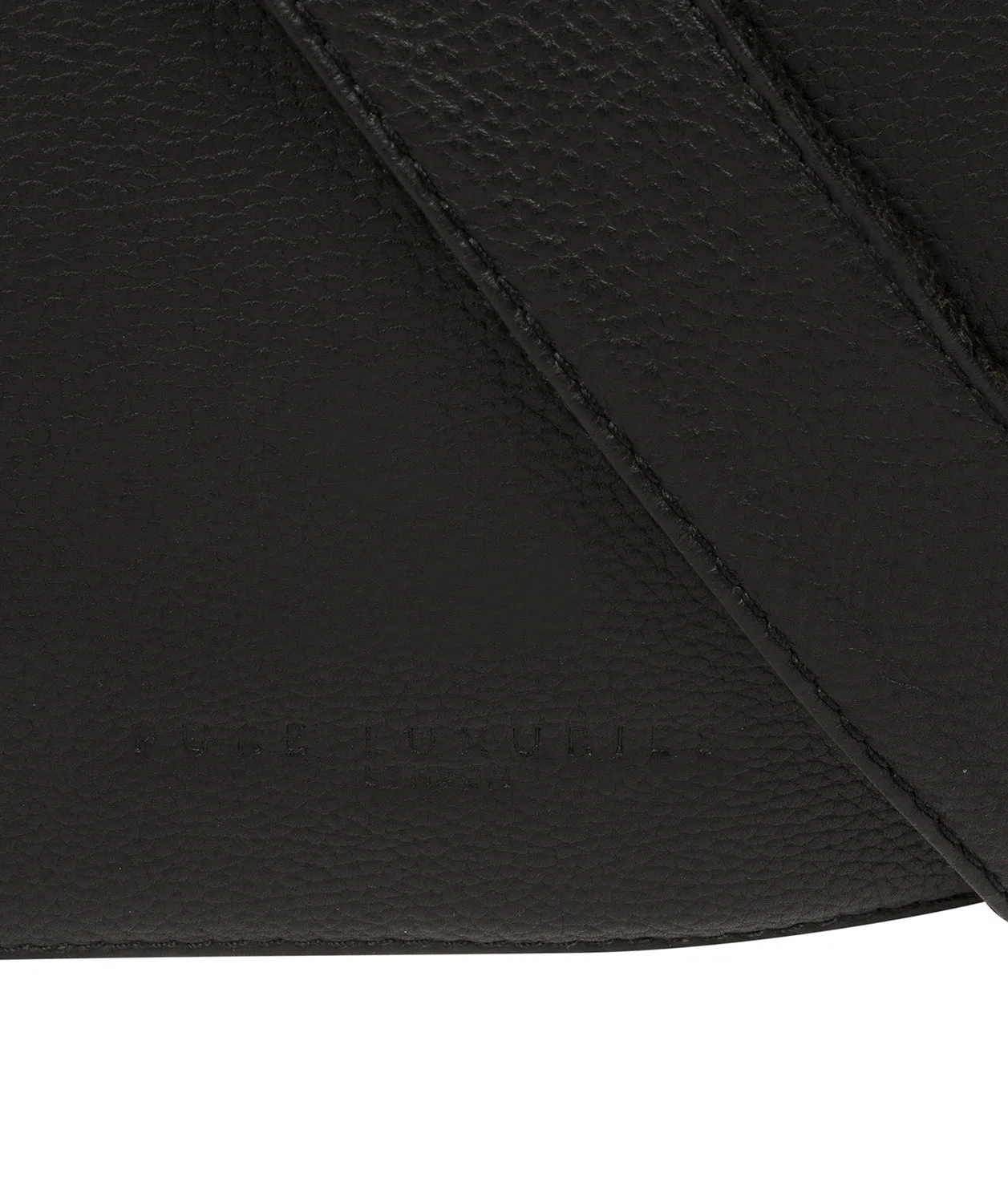 'Terence' Black Leather Messenger Bag