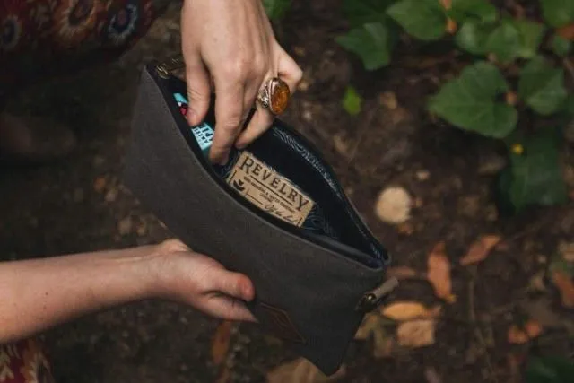 The Broker (Canvas Collection) Money Bag with Velcro & Zip by Revelry