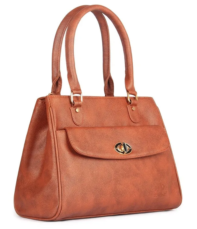 THE CLOWNFISH Doyenne Synthetic 32 cms Sand Brown Messenger Bag