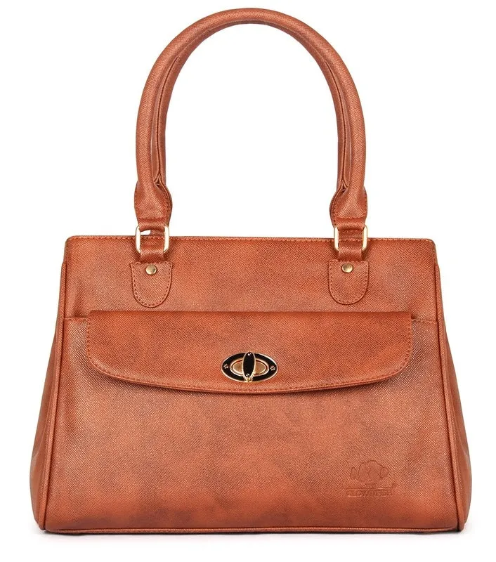 THE CLOWNFISH Doyenne Synthetic 32 cms Sand Brown Messenger Bag