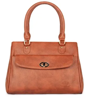 THE CLOWNFISH Doyenne Synthetic 32 cms Sand Brown Messenger Bag