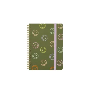 TOT Green Smiley Mini Gratitude Journal