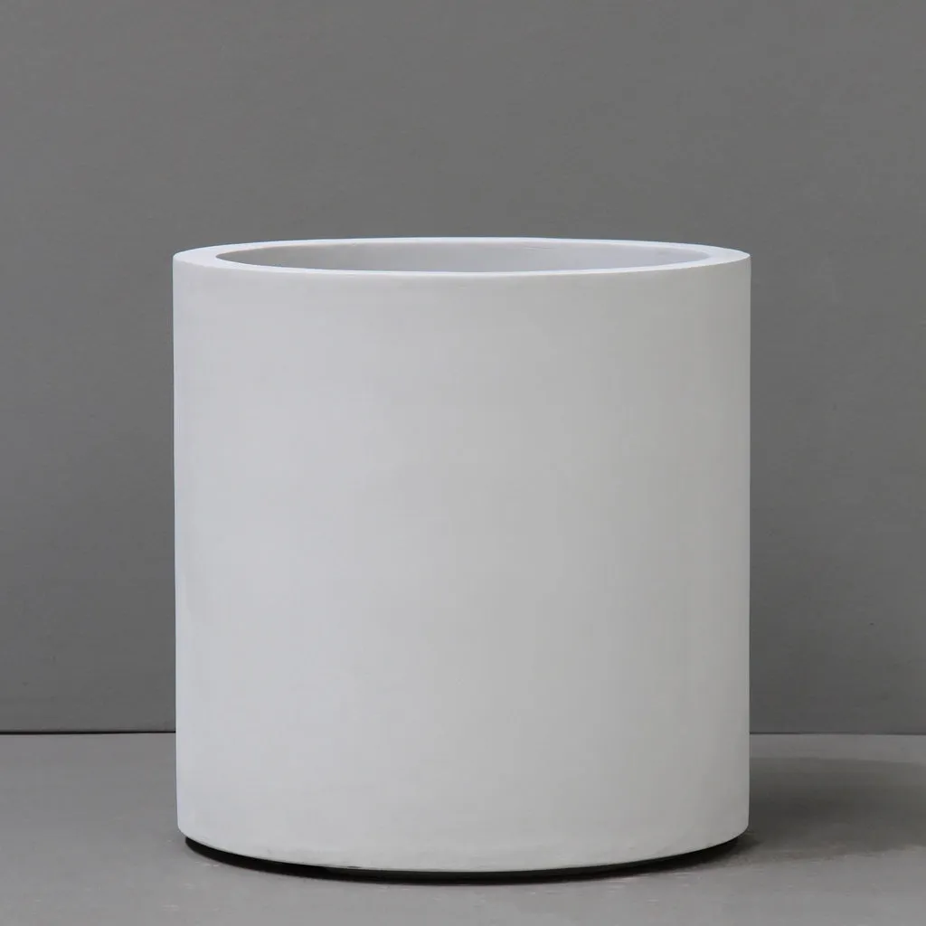Urbis White Slim Cylinder Pot