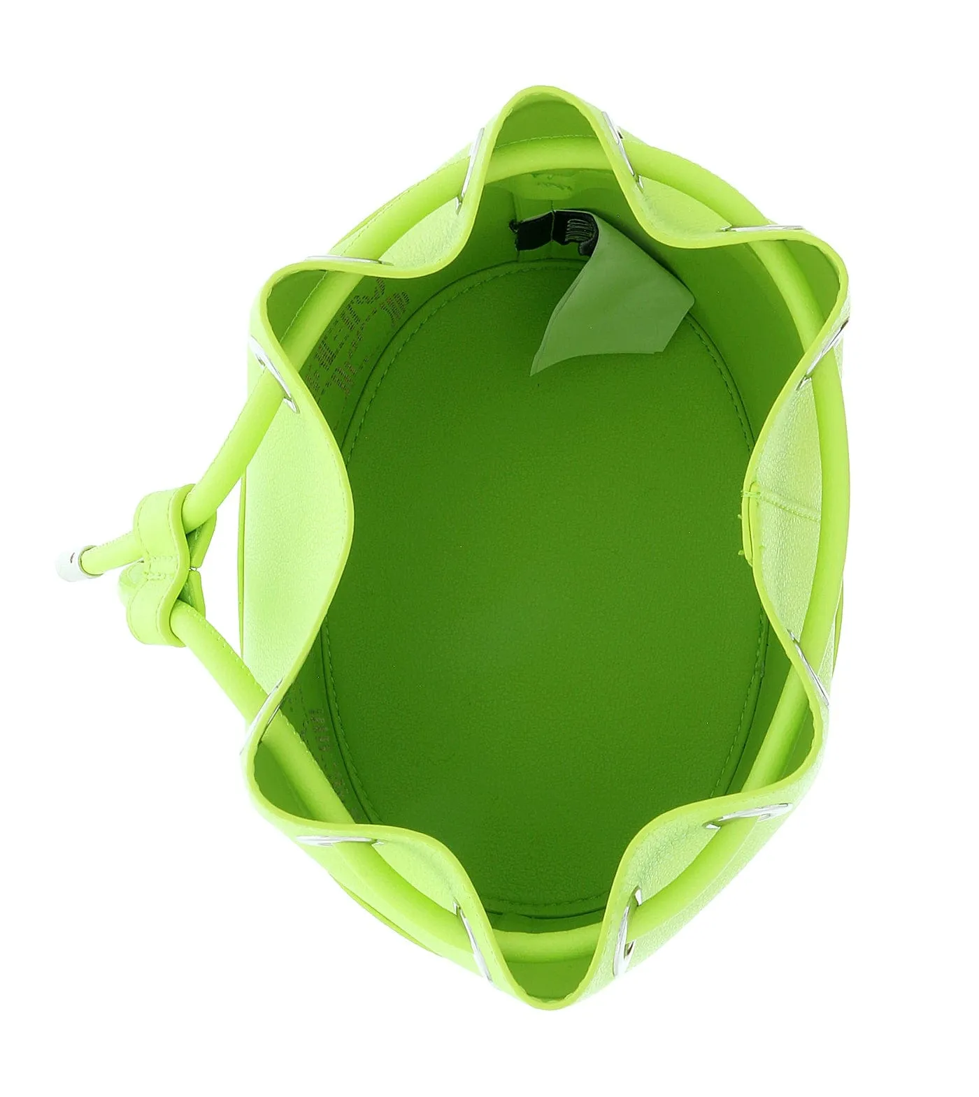 Versace Jeans Couture Lime Green Structured Small Bucket Bag
