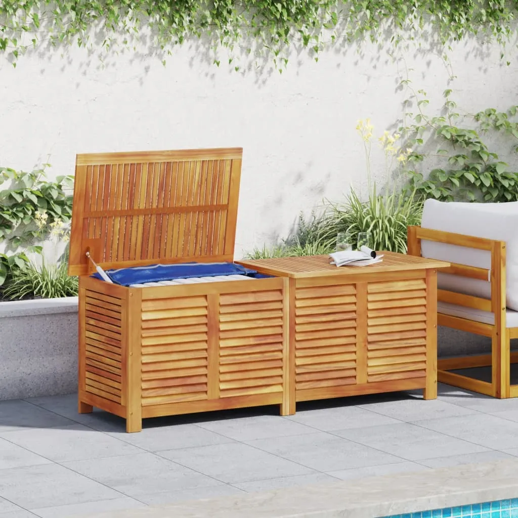 vidaXL Garden Storage Box with Louver 150x50x56 cm Solid Wood Acacia