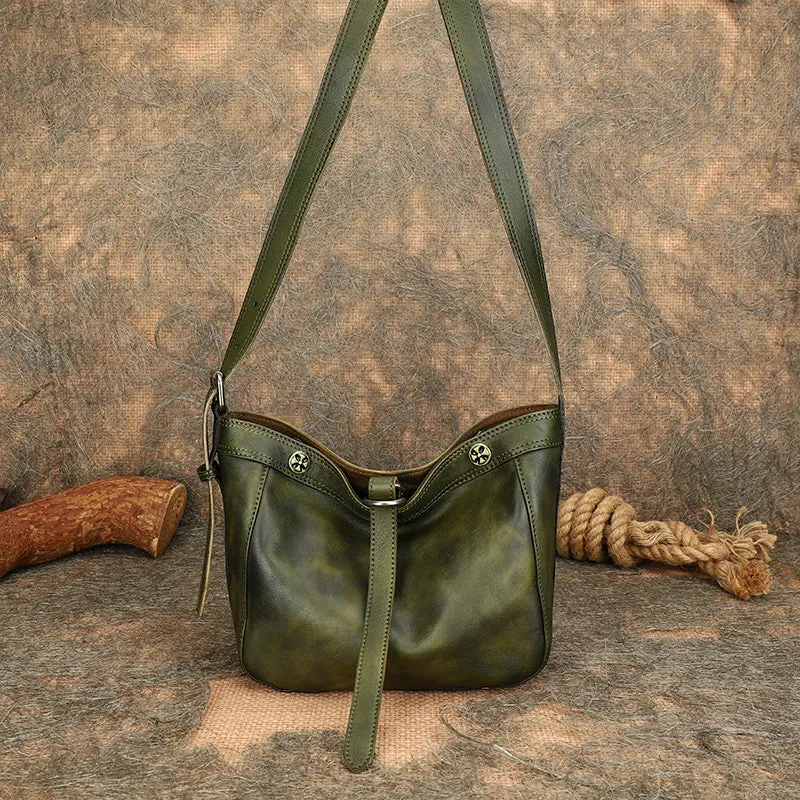 Vintage Ladies Boho Shoulder Bags Leather Crossbody Purse For Women