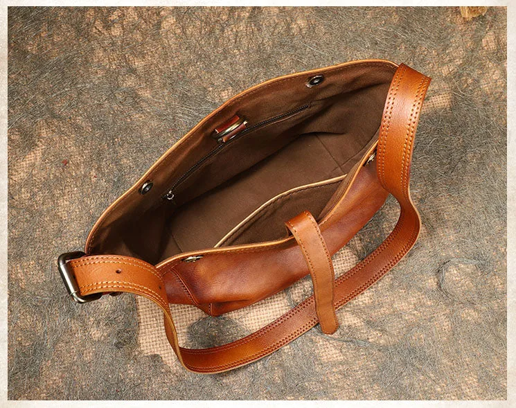 Vintage Ladies Boho Shoulder Bags Leather Crossbody Purse For Women