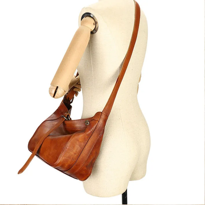 Vintage Ladies Boho Shoulder Bags Leather Crossbody Purse For Women