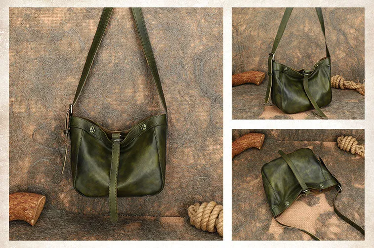 Vintage Ladies Boho Shoulder Bags Leather Crossbody Purse For Women