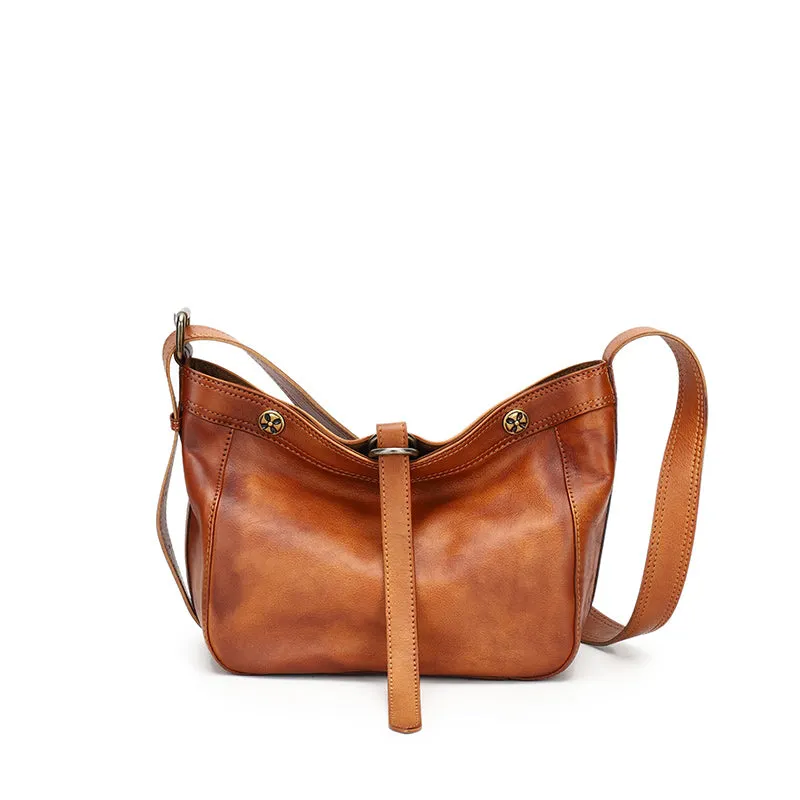 Vintage Ladies Boho Shoulder Bags Leather Crossbody Purse For Women