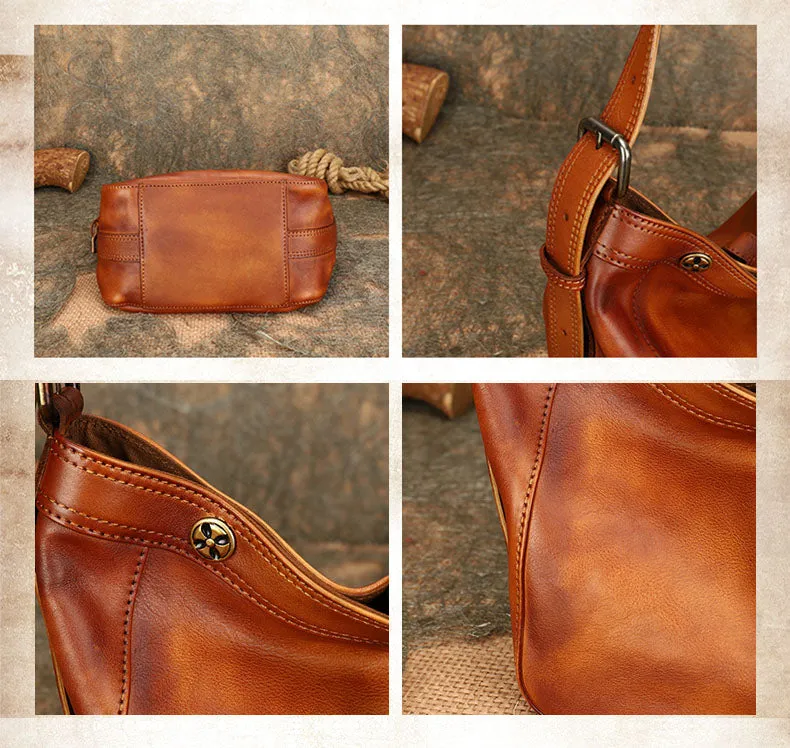 Vintage Ladies Boho Shoulder Bags Leather Crossbody Purse For Women