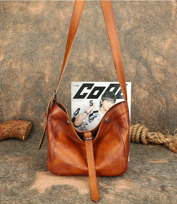 Vintage Ladies Boho Shoulder Bags Leather Crossbody Purse For Women