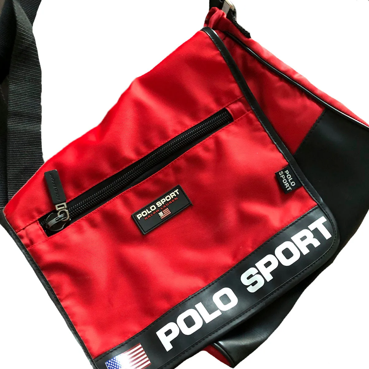 Vintage Polo Sport Messenger Bag