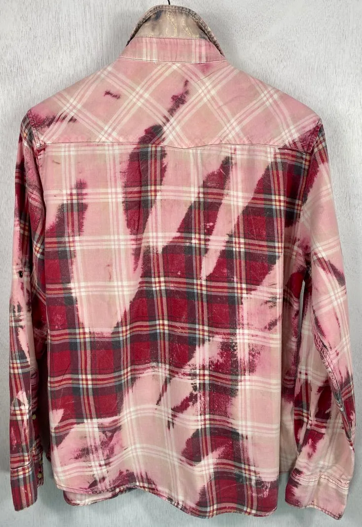Vintage Western Style Red and Pink Lightweight Cotton Size Small