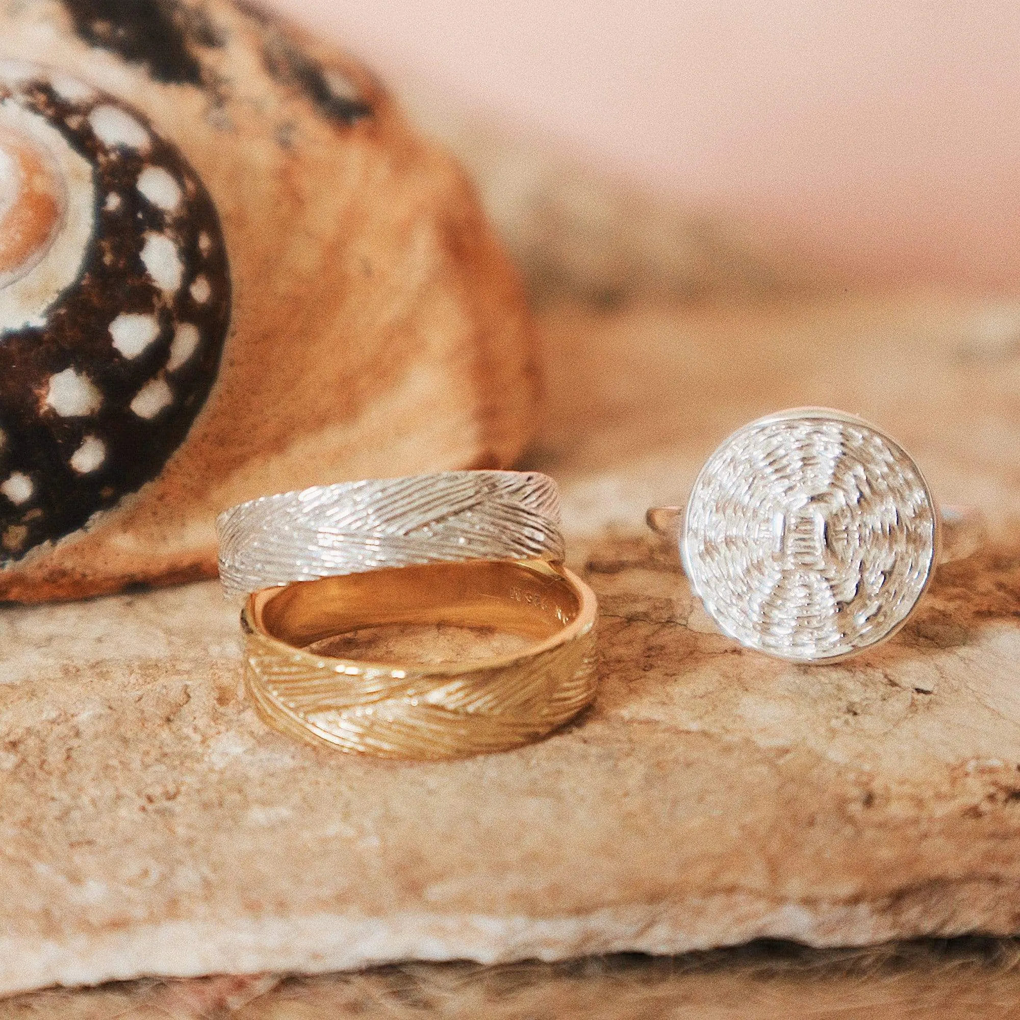 Woven Coin Ring Sterling Silver