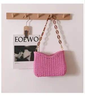 Woven Mavel Bag: Pink