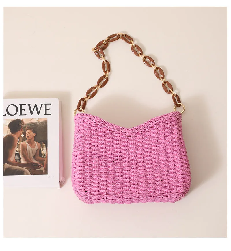 Woven Mavel Bag: Pink